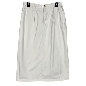 Vtg Eddie Bauer Midi‎ Skirt Size 12P Preppy Twee Soft Girl Cotton Minimalist